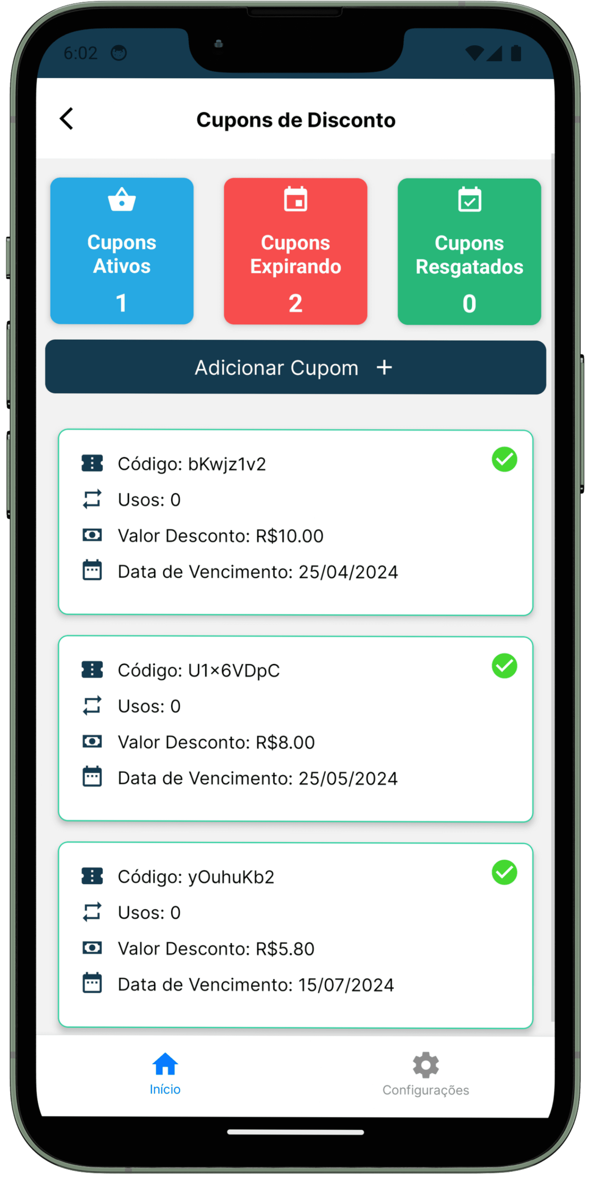 Cupons de Desconto Personalizados